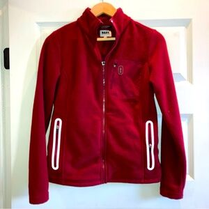 Bass Outdoor Women’s Maroon Fleece Full Zip Clrd Long Sleeve Jacket XS Highline